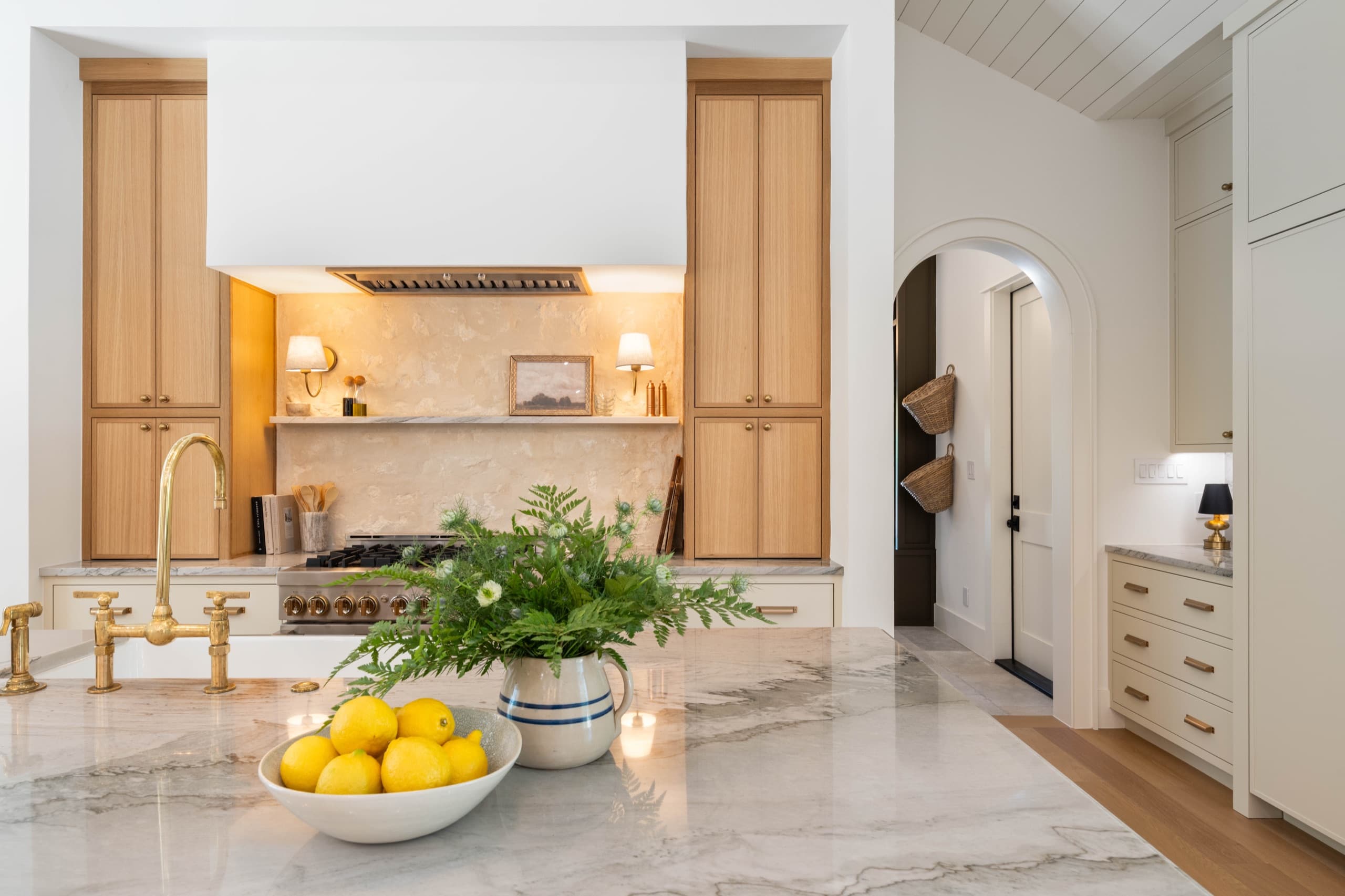 Kitchen in Marble & Brass — Luxury real estate media by FRME Media